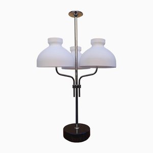 Chrome and Opaline Glass Model LTA3B 3-Light Table Lamp by Ignazio Gardella for Azucena, 2000s-OHK-708324