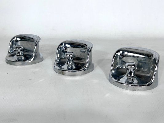 Chrome and Plastic Coat Hangers by Olaf von Bohr for Kartell, 1960s, Set of 3-OT-1417414