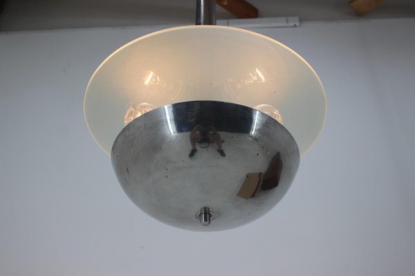 Chrome Bauhaus Pendant Lamp, 1930s-TZ-983688