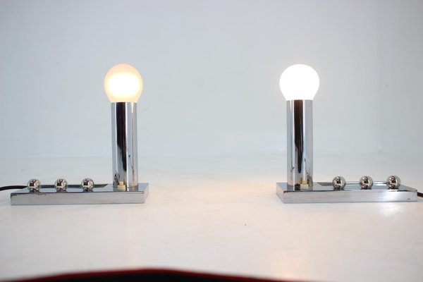 Chrome Bauhaus Table Lamps, 1930s, Set of 2-TZ-975073