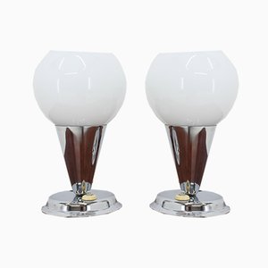 Chrome Bauhaus Table Lamps, 1930s, Set of 2-TZ-548221