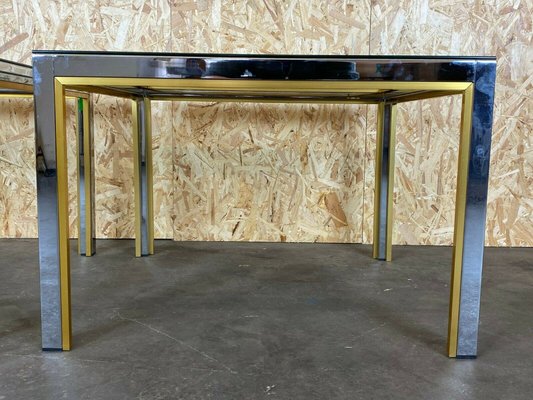 Chrome & Brass Coffee Side Table, 1960s, Set of 2-EJL-1140261