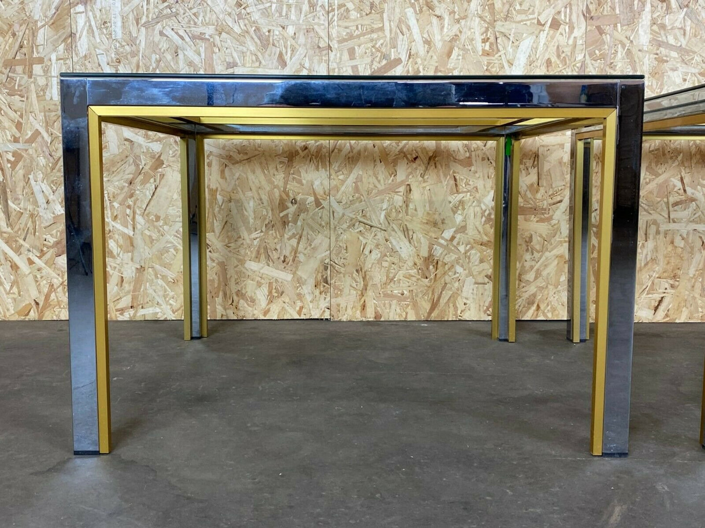 Chrome & Brass Coffee Side Table, 1960s, Set of 2