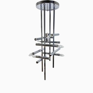 Chrome Chandelier Sculpture by Gaetano Sciolari, Italy, 1970-LYQ-1171649