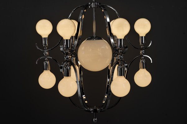 Chrome Chandelier, Vienna, 1920s-SPD-1410937