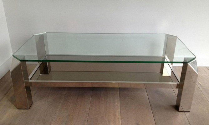 Chrome Coffee Table, 1970s-BA-1365700