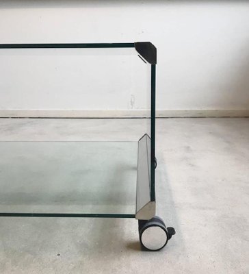 Chrome & Glass Coffee Table by Pierangelo Galotti for Galotti & Radice, 1975-LL-1425255