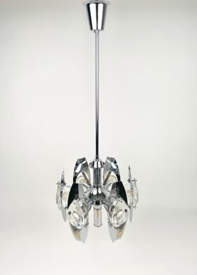 Chrome Glass Lens Ceiling Lamp by Oscar Torlasco, Italy, 1960s-LYQ-1171441