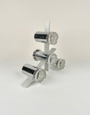 Chrome & Glass Sconce by Gaetano Sciolari, Italy, 1970s-LYQ-1171351