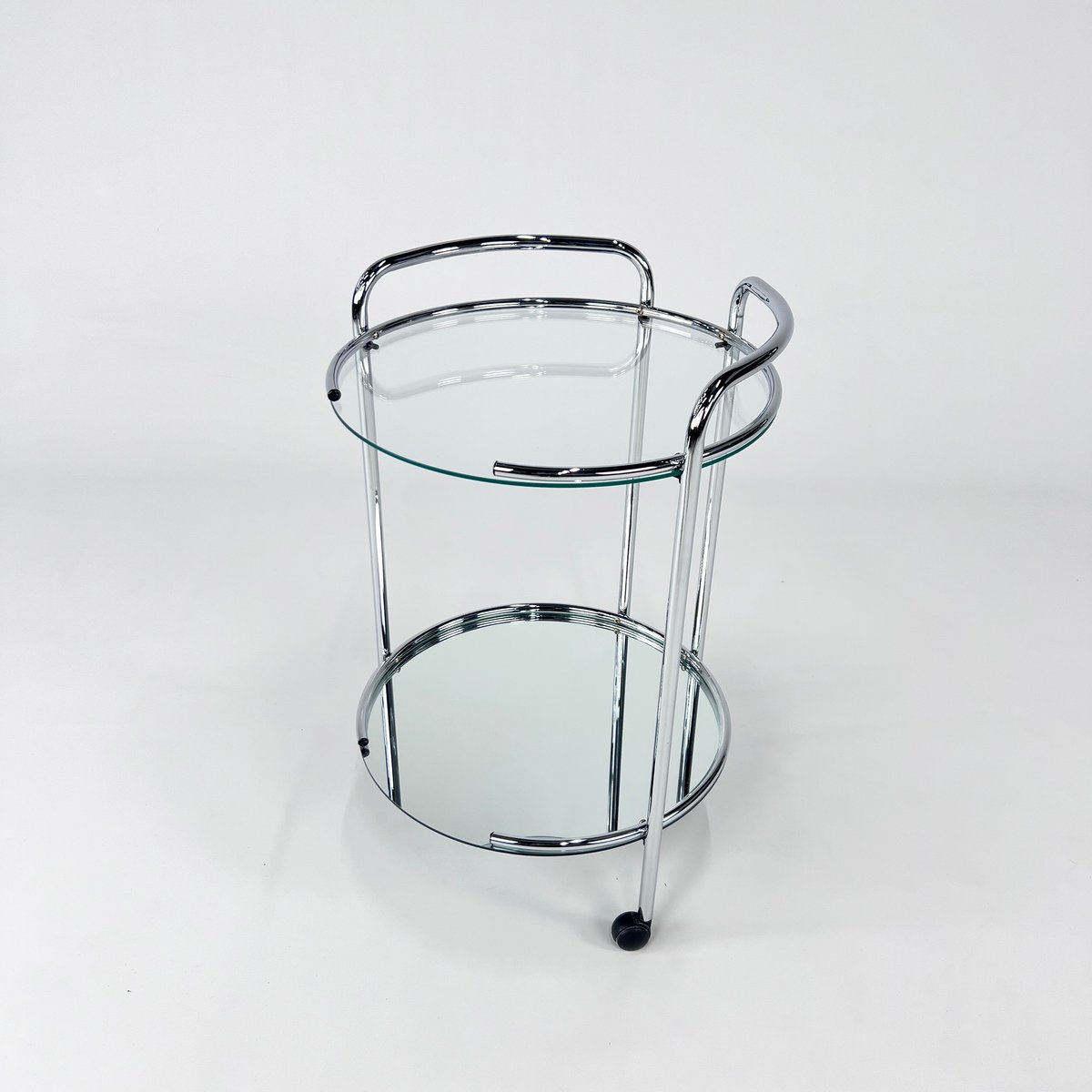 Chrome & Glass Serving Bar Cart, 1970s