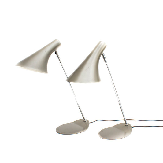 Chrome & Lacquered Metal Table Lamps, 1970s, Set of 2