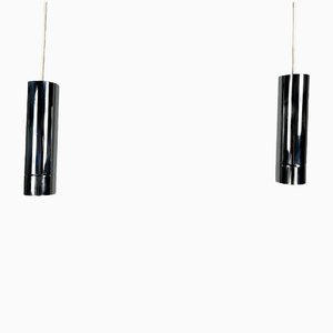 Chrome Pendant Lamps from Stilux Milano, 1970s, Set of 2-OT-1340757