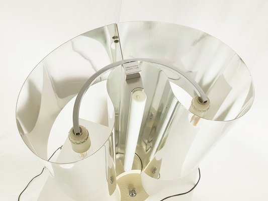 Chrome Plated and Painted Metal Spinnaker Table Lamp by C. Corsini, G. Wiskemann for Stilnovo, 1968-RD-1820789