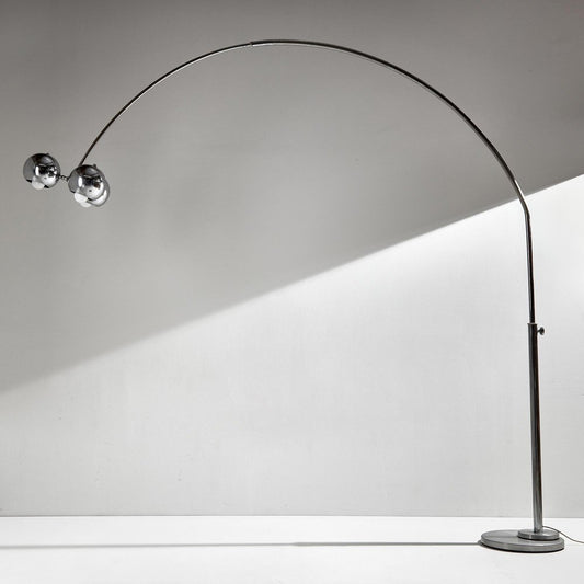 Chrome-Plated Arc Floor Lamp, 1970s