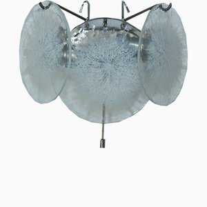 Chrome-Plated Brass & Murano Glass Sconce from Vistosi, 1960s-ZWH-605975