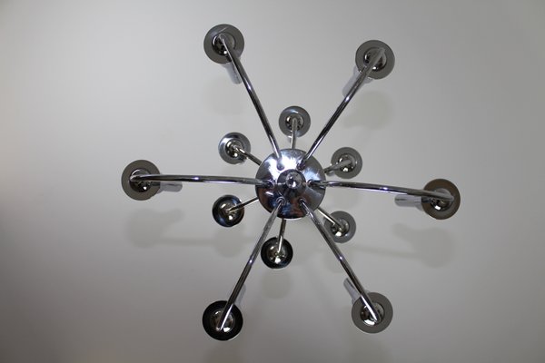 Chrome-Plated Chandelier, 1920s-ZWH-746472