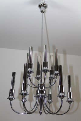 Chrome-Plated Chandelier, 1920s-ZWH-746472