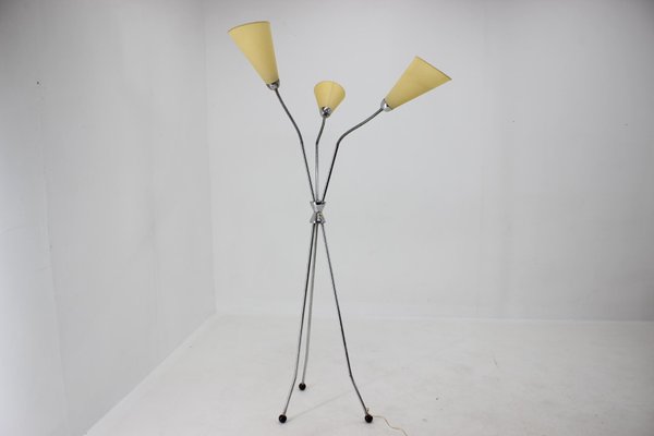 Chrome Plated Floor Lamp, Czechoslovakia, 1960s-TZ-1062770