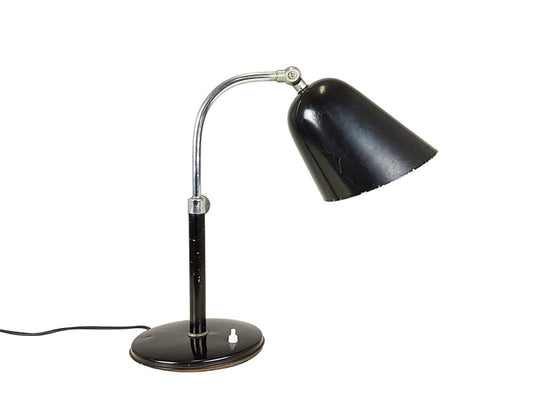 Chrome Plated Metal Rationalist Table Lamp by Ignazio Gardella