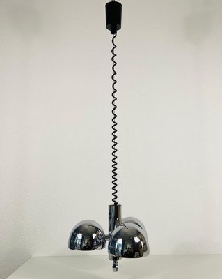 Chrome Space Age Chandelier from Hillebrand, 1960s, Germany-PUK-844273