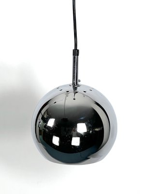 Chrome Sphere Pendant Lamps by Targetti, 1970s, Set of 2-OT-1325120