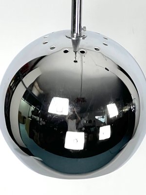 Chrome Sphere Pendant Lamps by Targetti, 1970s, Set of 2-OT-1325120