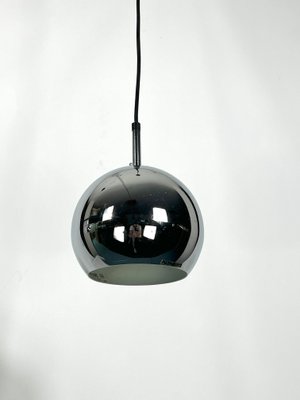 Chrome Sphere Pendant Lamps by Targetti, 1970s, Set of 2-OT-1325120