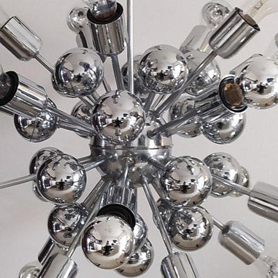 Chrome Sputnik Ceiling Lamp by Goffredo Reggiani, Italy, 1970s-QGR-1167378