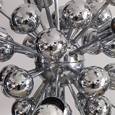 Chrome Sputnik Ceiling Lamp by Goffredo Reggiani, Italy, 1970s-QGR-1167378