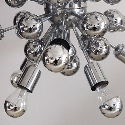 Chrome Sputnik Ceiling Lamp by Goffredo Reggiani, Italy, 1970s-QGR-1167378