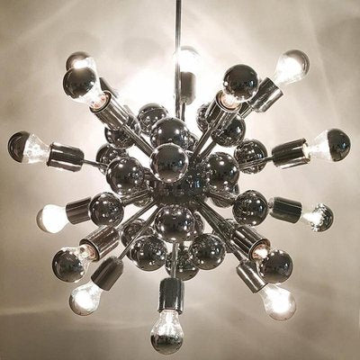 Chrome Sputnik Ceiling Lamp by Goffredo Reggiani, Italy, 1970s-QGR-1167378