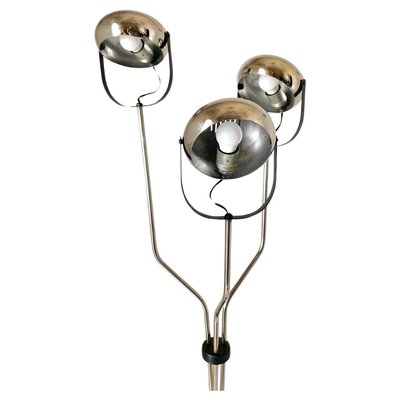 Chrome Steel Floor Lamp with Three Adjustable Light Points from Reggiani, 1960s-TOI-1749581