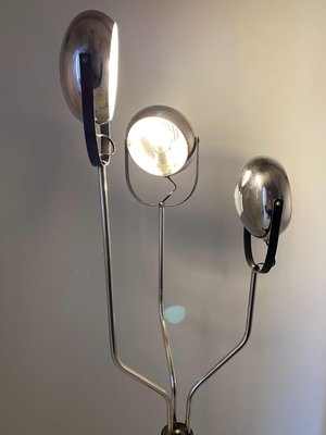 Chrome Steel Floor Lamp with Three Adjustable Light Points from Reggiani, 1960s-TOI-1749581