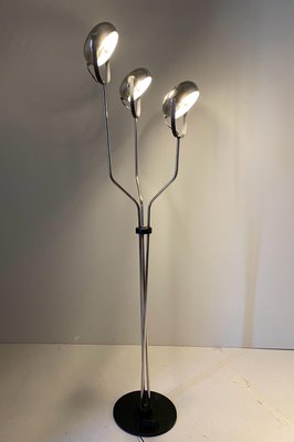 Chrome Steel Floor Lamp with Three Adjustable Light Points from Reggiani, 1960s-TOI-1749581