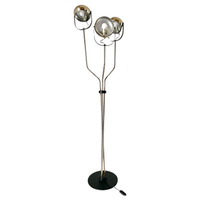 Chrome Steel Floor Lamp with Three Adjustable Light Points from Reggiani, 1960s-TOI-1749581