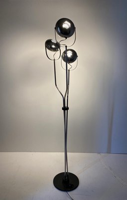 Chrome Steel Floor Lamp with Three Adjustable Light Points from Reggiani, 1960s-TOI-1749581