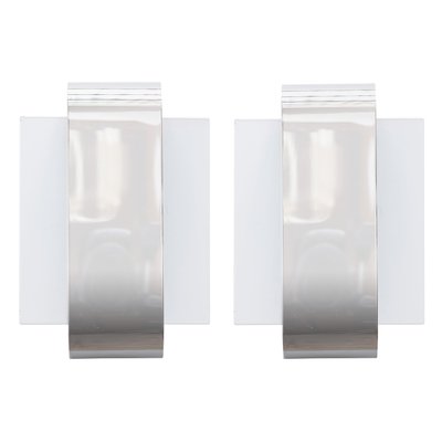 Chrome Wall Lights, 1970s, Set of 2-KL-692901