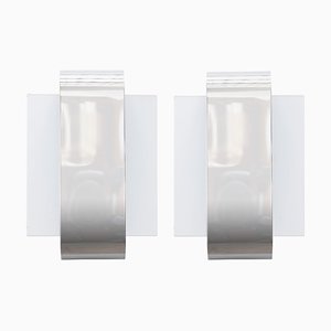 Chrome Wall Lights, 1970s, Set of 2-KL-692901