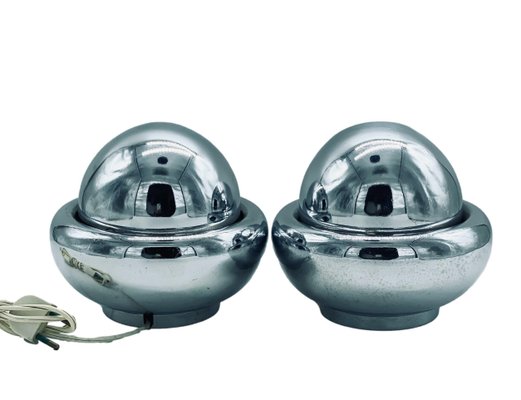 Chrome Wall or Table Lamps by Goffredo Reggiani, Italy, 1970s, Set of 2-YUW-1281267