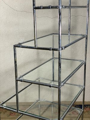 Chromed and Glass Tubular Metal Medical Shelf, 1970s-JXY-1768703