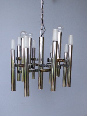 Chromed Ceiling Lamp by Gaetano Sciolari, 1970s-AWL-564376