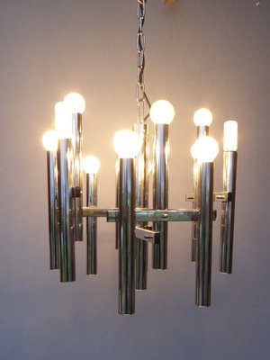 Chromed Ceiling Lamp by Gaetano Sciolari, 1970s-AWL-564376