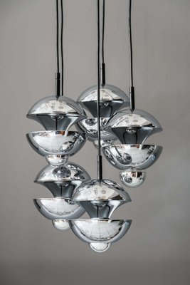 Chromed Chandelier from Kaiser Leuchten, Germany, 1960s-SPD-975829