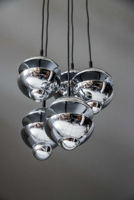 Chromed Chandelier from Kaiser Leuchten, Germany, 1960s-SPD-975829