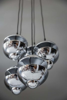 Chromed Chandelier from Kaiser Leuchten, Germany, 1960s-SPD-975829