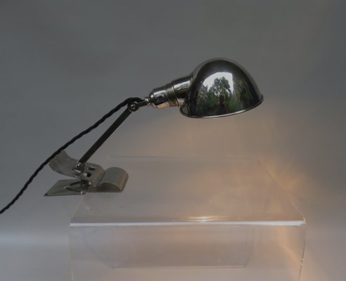 Chromed Clamping Lamp from Hala, 1930s-EY-1074317