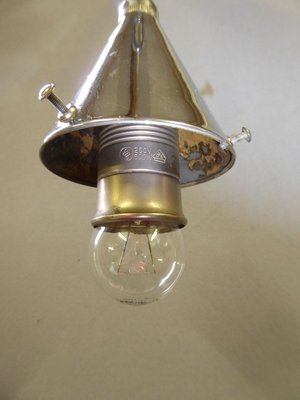 Chromed Conical Ceiling Lamp by Peter Behrens for Siemens, 1919-AWL-768009