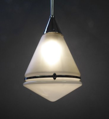 Chromed Conical Ceiling Lamp by Peter Behrens for Siemens, 1919-AWL-768009