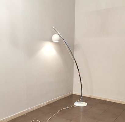 Chromed & Enamelled Metal Floor Lamp, Italy, 1970s-ZST-1254416