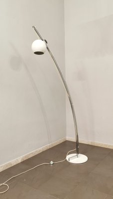 Chromed & Enamelled Metal Floor Lamp, Italy, 1970s-ZST-1254416